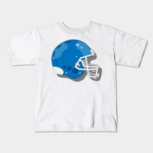 Blue Football Helmet Kids T-Shirt